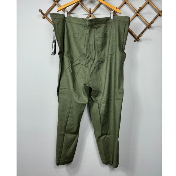 New NYDJ Wide Leg Cargo Capri Pants in Avocado (Plus) Size 24W - Picture 5 of 10